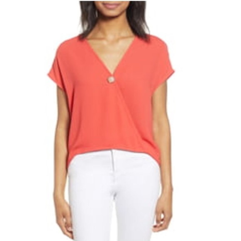 BP. Button Surplice Top